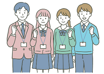 生徒たちのイラスト